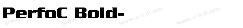 PerfoC Bold字体转换
